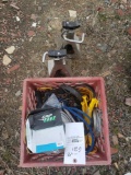 Jack stands, stakes, cord, chain