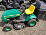 Power Pro 38 in lawn tractor with bagger, runs