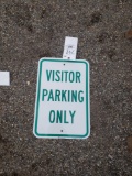 Visitor parking only sign