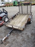 4 x 7 ft utility trailer, ramp gate