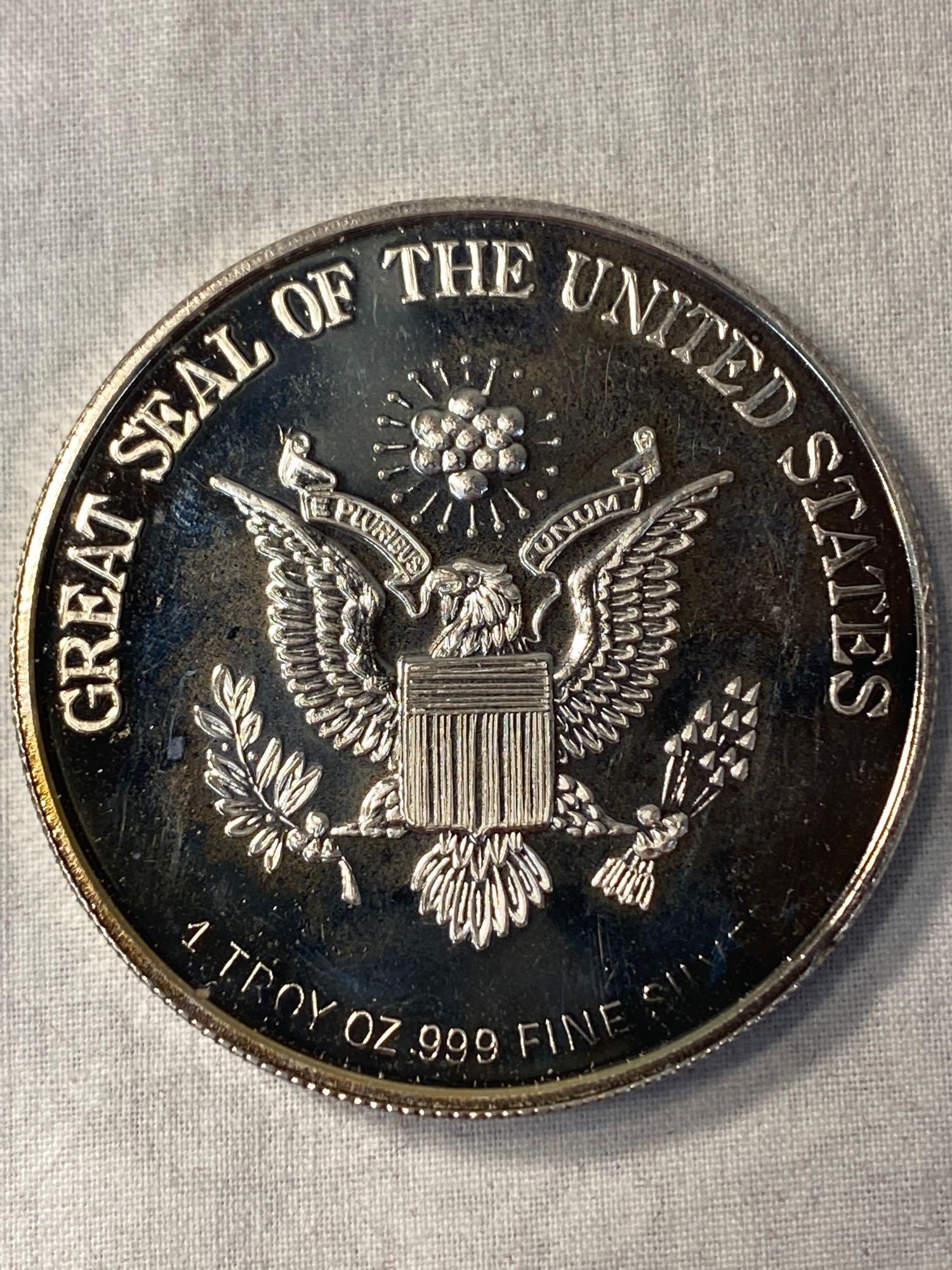 Harley Davidson & Great Seal of U.S. One Troy oz. | Proxibid