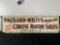 Packaged Willys Overland, Christ Motor Sales Uhrichsville, Ohio hand painted sign on gypsum board..