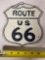 U.S. Route 66 metal sign.