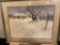 Signed Ed Gifford 1968 (Bath, Ohio) original painting of shed, unused picture frame.