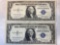 (2) 1935-F $1 Silver Certificates.
