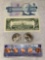 Variety incl. 1986 Canada $5, fake U.S. bill, (2) religious coins..