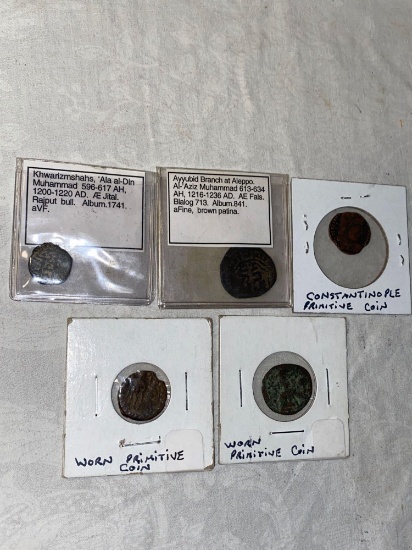 (5) Primitive coins.