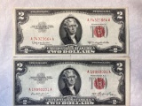 (2) 1953 $2 U.S. Notes.