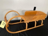 Wooden youth sleigh, handcrafted by Tom Robinson 2002, 40