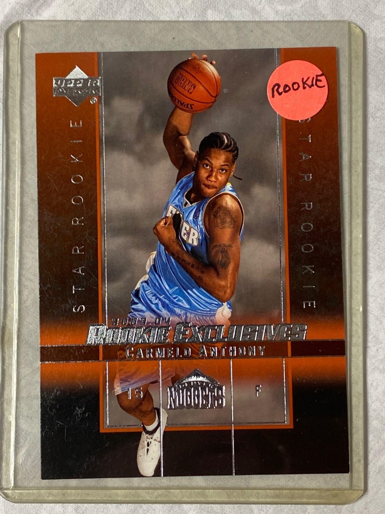 2003-04 Upper Deck Rookie Exclusives #3 Carmelo Anthony rookie card. | Art,  Antiques & Collectibles Collectibles Sports Memorabilia Sports Cards |  Online Auctions | Proxibid