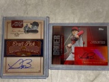 (2) Trevor Bauer autographed cards. Bid times two.