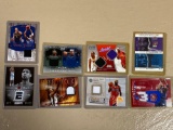 (8) Game worn swatches cards. Bid times eight.