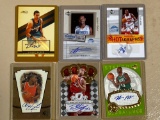 (6) Autographed basketball cards. Bid times six.
