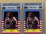 (2) 2017 Topps #22 Mick Foley autographed cards.