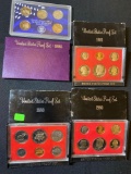 (5) US Proof sets (two 1980, 1981, 1985, 2002 State Quarters). Bid times five.