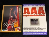 1992-93 Fleer #32 Michael Jordan autographed card.