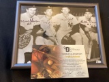 Signed photo of Yankees (Skowron, Richardson, Kubek, & Boyer), 10 x 8 frame