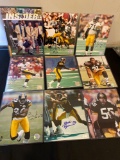 (9) Autographed Steelers 8 x 10 photos, all have COA's.