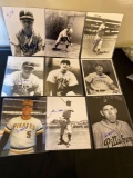 (9) Autographed Pirates 8 x 10 photos, all have dated show autograph tickets.
