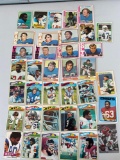 (37) Topps Football cards, (1972, 1974, 1977, 1980 dates & 1994 Marcus Allen).