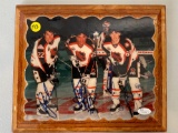 Plaque w/ Pittsburgh Penguins autographs, JSA COA #V49702.
