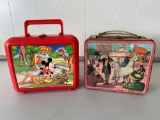 Aladdin 1967 Dr. Doolittle & Disney City Zoo lunch boxes, NO THERMOSES.