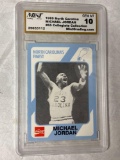1989 Coca-Cola Collegiate Collection #65 Michael Jordan card, Gem Mint 10 grade.