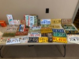 (60+) Auto license plates from various States, 1960's & up.