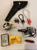 Ocean City 981 reel, Kant Lash adapter, TomTom GPS, (3) locks w/ keys, Swiss style pocket knife
