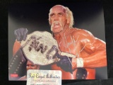 Hulk Hogan signed 8 x10 photo.