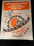 2010 Akron Browns Backers program signed by Don Cockcroft.