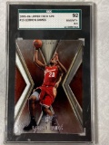 2005-06 Upper Deck SPX #15 LeBron James card, SGC 92 NM/ MT+ 8.5 grade.