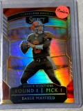 2018 Panini Select #RS-1 Baker Mayfield rookie card.