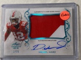 2018 Leaf Trinity Denzel Ward autographed jersey patch rookie card. #1 of 25 made!