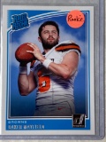 2018 Panini Rated Rookie #303 Baker Mayfield card.