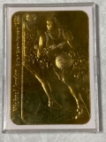 1986 Fleer 23 Kt. Gold card of Michael Jordan, serial #0666.