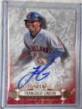 2016 Topps Tier One Francisco Lindor autographed card.