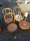 Bent wood chairs, set of 4