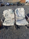 Pair of cast aluminum outdoor rockers