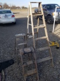 3 wood step ladders