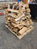 Pallet of split firewood, hardwood