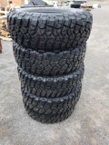 Set of 5 BF Goodrich mud tires, LT265/70R17, off of a Jeep, like new