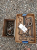 Tools, pins, hammer, clamp