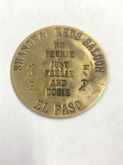 Vintage brothel token, El Paso
