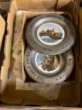 Collectible plates, stamps
