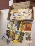 Early stamps and postcards
