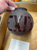 Ruby red glass exit globe