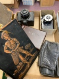 Cameras vintage, black copper art