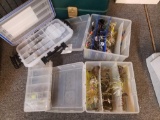 2 plastic cases of tackle