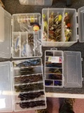 4 cases of lures and worms